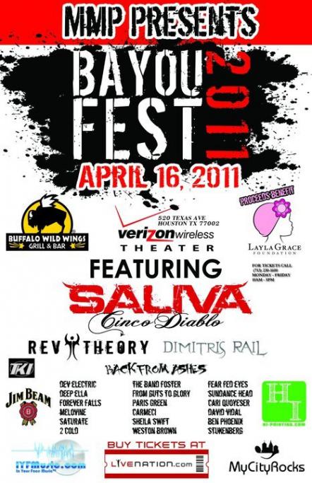 Bayou Fest Houston 2011 Features Saliva, Rev Theory, Proceeds To Benefit Cancer Research