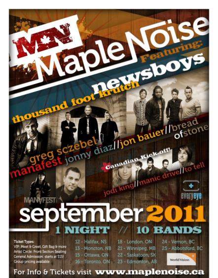 Maple Noise 2011: Canada's Christian Concert Tour