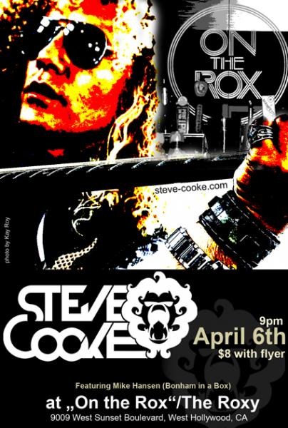 Steve Cooke Returns To The Roxy!