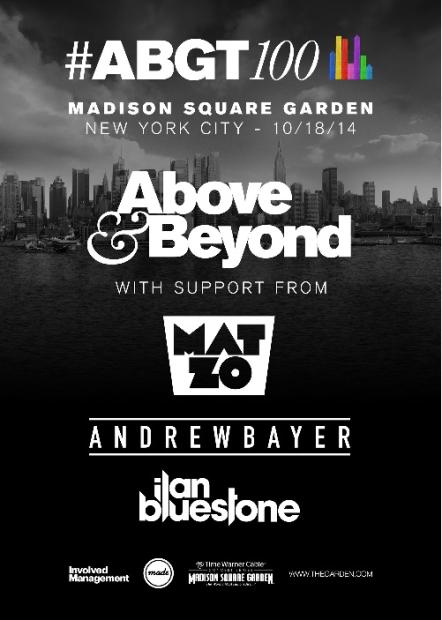 Above & Beyond Announce Support Acts For Madison Square Garden Show October 18, 2014