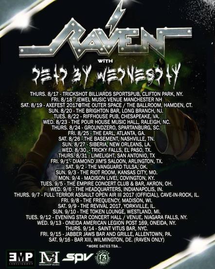 Dead By Wednesday Announce New Shows For EMP Tour 2017 With Raven!