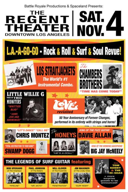 LA-A-GO-GO Celebrates California's Rock, Soul And Surf Pioneers; Nov. 4 At LA's Regent Theater
