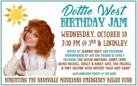 Jeannie Seely To Host Dottie West Birthday Jam Benefiting The Nashville Musicians Emergency Relief Fund