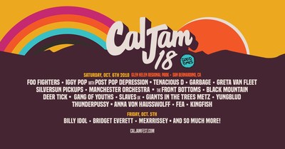Cal Jam 18 Announces Line-Up; Foo Fighters Return As Headliners And Curators Of Cal Jam 18