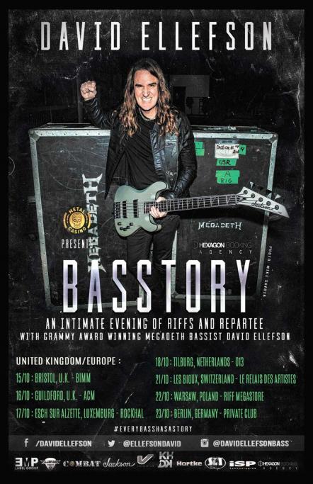 Megadeth Bassist David Ellefson Announces European Dates For His Basstory Tour