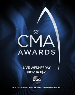 The Country Music Association Announces "The 52nd Annual CMA Awards" Nominees