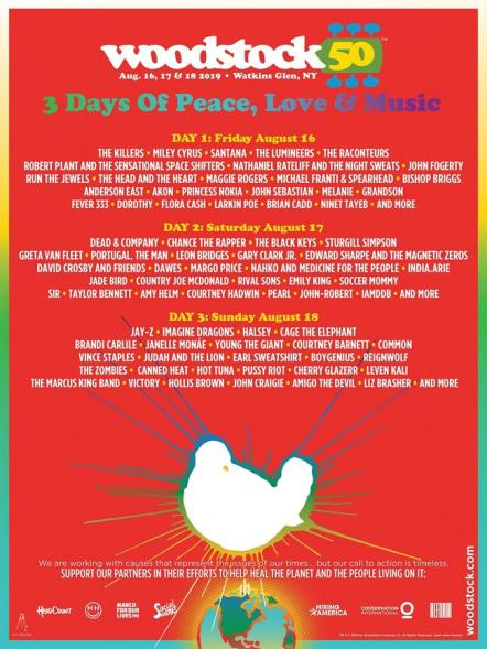 Woodstock 50 Music And Arts Fair Announces Massive 2019 Lineup: More Than 80 Performances For A New Generation Of Festival Fans