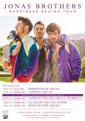 Jonas Brothers Announces Additional London Show To Due Demand
