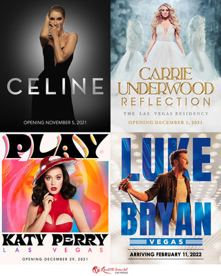 Celine Dion, Carrie Underwood, Katy Perry & Luke Bryan Announce First Performance Dates For Exclusive Headliner Engagements At Resorts World Las Vegas