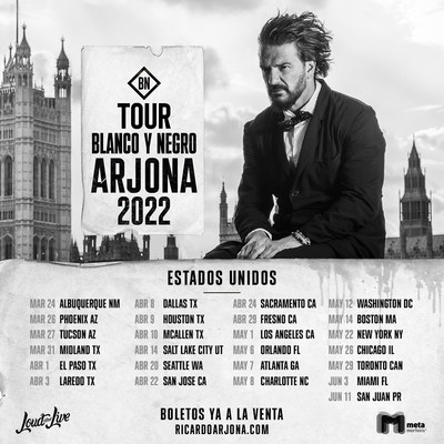 Ricardo Arjona - Tour USA 2022 "Blanco Y Negro" (Black And White)