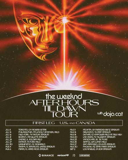 The Weeknd To Embark On First Ever Global Stadium Tour; Announces Leg 1 Of After Hours Til Dawn Tour With Special Guest Doja Cat