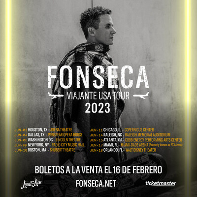 Fonseca Announces 'Viajante USA Tour' That Will Take Him To 10 Of The Main Cities Of The US