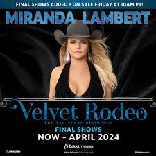 Miranda Lambert Announces Final Dates For Velvet Rodeo Headlining Las Vegas Residency