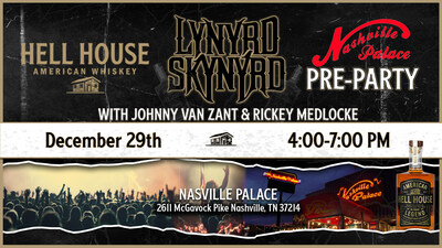 Lynyrd Skynyrd To Host NYE Party And The Tennessee Debut Of Their Hell House Whiskey
