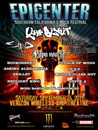 Epicenter-Southern California's Rock Festival Set For September 24 At Verizon Wireless Amphitheater In Irvine