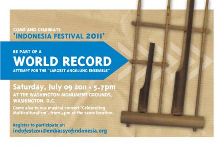 Indonesia Festival 2011 Unveils All-star Entertainment Lineup: Air Supply, Raheem Devaughn And World Record-breaking Angklung Performance