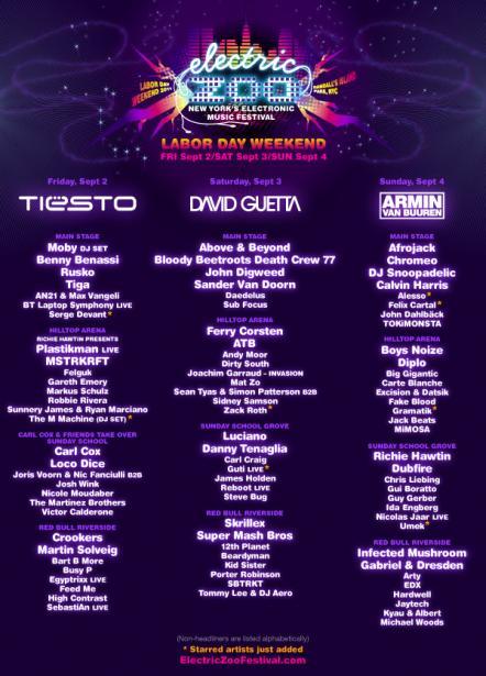 Electric Zoo New Artists Added! Festival Passes Without Transportation End On July 21, 2011