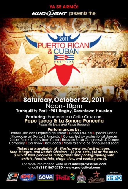 Salsa Legend Papo Lucca And La Sonora Poncena Headline The 5th Puerto Rican And Cuban Festival In Houston