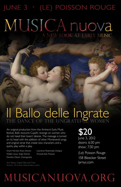 Musica Nuova presents Monteverdi's Il Ballo Delle Ingrate (The Dance Of The Ungrateful Women) Live At (Le) Poisson Rouge