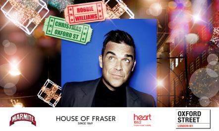 Best-Selling British Solo Artist Robbie Williams To Switch On Marmite Oxford Street Christmas Lights On November 5, 2012