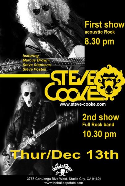 Steve Cooke Rocks Christmas At The Baked Potato In LA On December 13, 2012