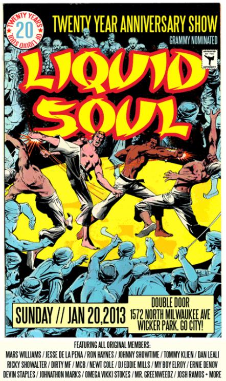 Liquid Soul To Celebrate 20 Years At Double Door Chicago, 1/20