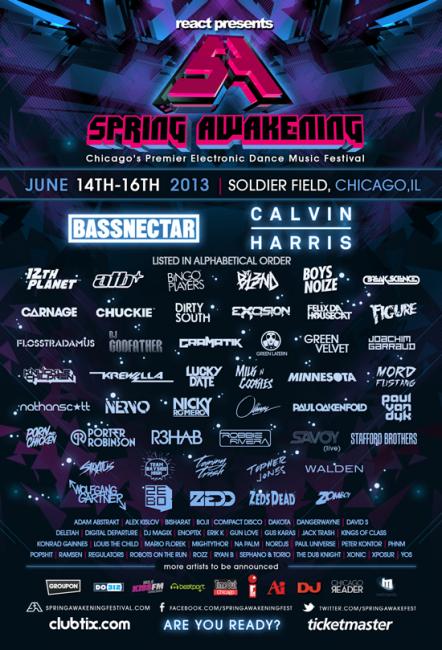 6.14/6.16 Spring Awakening Music Festival - Soldier Field, Chicago - Calvin Harris, Bassnectar & More!
