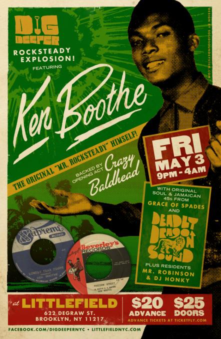 Dig Deeper Brings Jamaican Legend Ken Boothe AKA Mr. Rocksteady To Brooklyn For Rare Show 5/3