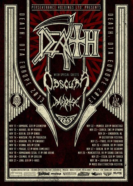 Death: DTA Announce European Tour