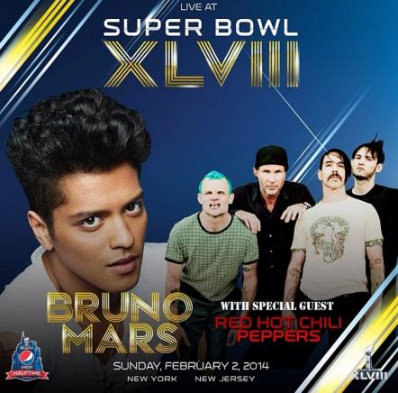 Bruno Mars Invites Red Hot Chili Peppers To Join Him During Pepsi Super Bowl XLVIII Halftime Show On February 2, 2014