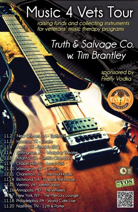 Firefly Sweet Tea Vodka Sponsors Music 4 Vets Concert Tour Featuring Nashville-Based "Truth & Salvage Co."
