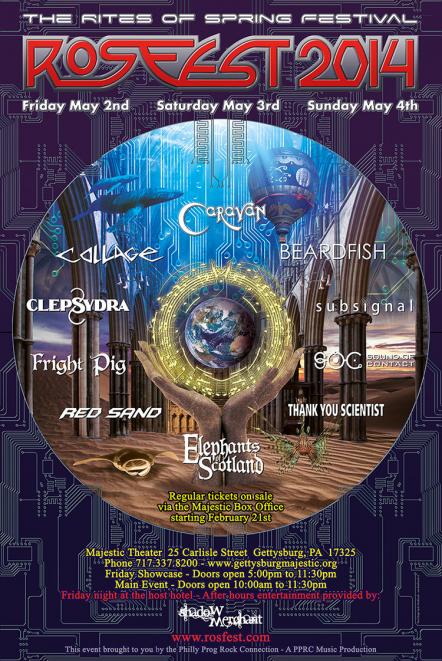 RoSfest 2014 Lineup To Feature Prog Legends Caravan, Beardfish, Collage, Sound Of Contact, Clepsydra And Others - May 2-4, 2014