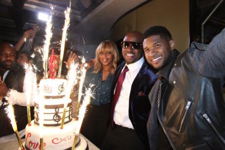 Usher Presents His Grammy Award As Surprise Birthday Gift To Producer Rico Love