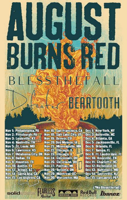 August Burns Red Announce Fall Headline Tour Featuring Support From Blessthefall, Defeater And Beartooth