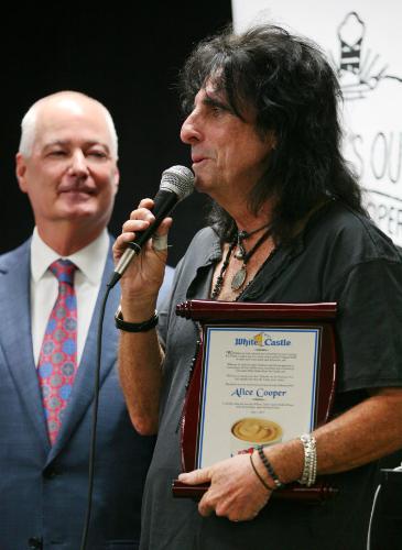 Hello - Hurray! Alice Cooper Slides In To The White Castle Cravers Hall Of Fame