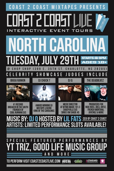 Coast 2 Coast LIVE Will Be in Charlotte, North Carolina On July 29, 2014