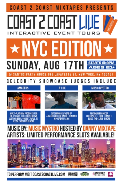 National Talent Search Presented By Coast2Coast Coming To The City That Never Sleeps On Aug 17th
