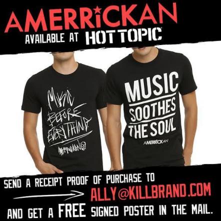 Zack Merrick's (All Time Low) Amerrickan Clothing Line Now Available On HotTopic - Free Signed Poster With Proof Of Purchase