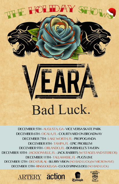 Bad Luck Announce Holiday Shows With Veara