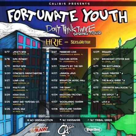 #1 Billboard Reggae Act Fortunate Youth Announce The Spring "Don't Think Twice" Tour