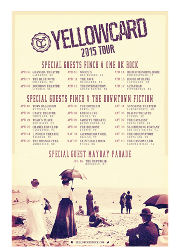 Finch Announce Spring Tour As Direct Support To Yellowcard
