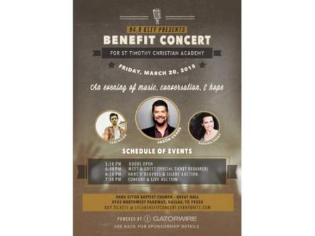 Benefit Concert For St. Timothy Christian Academy To Feature Jason Crabb, Natasha Owens, Cass Dillon And More On March 20, 2015