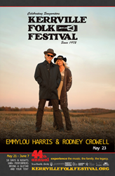 Emmylou Harris & Rodney Crowell On May 23rd At The 2015 Kerrville Folk Festival