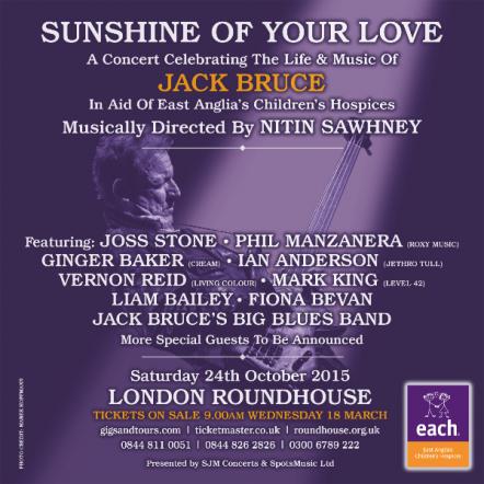 Tribute Concert Announced Celebrating Legend Jack Bruce On First Year Anniversary Of His Death Includes Special Guests