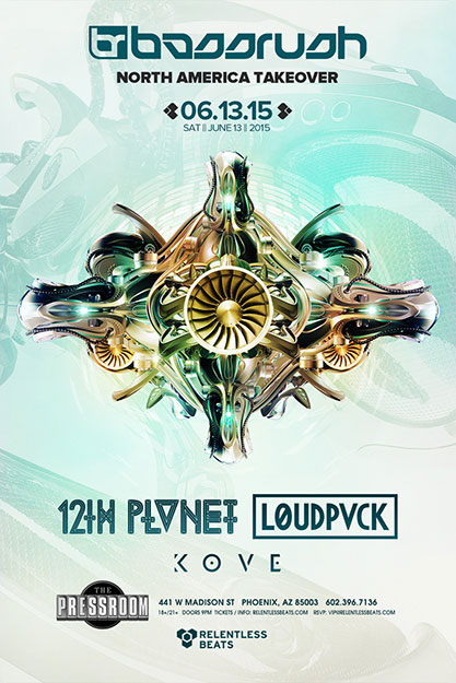 Insomniac Announces First Ever Bassrush Tour Featuring 12th Planet, Loudpvck And Kove Tickets On-sale Today