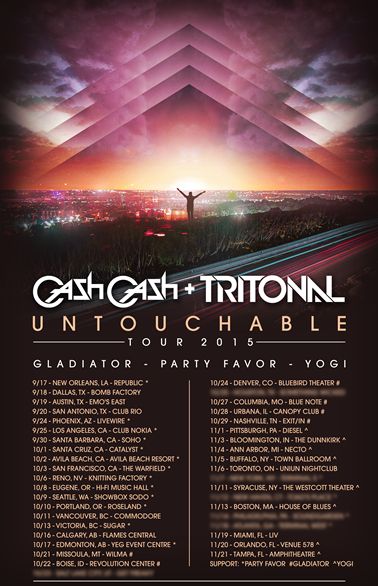 Cash Cash & Tritonal Unveil Fall North American "Untouchable Tour" Spanning September, October And November