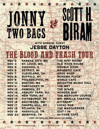 Jonny Two Bags, Scott H. Biram, Jesse Dayton Team Up For Blood & Trash Tour