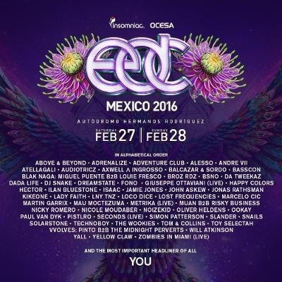 3rd Annual Electric Daisy Carnival, Mexico Reveals Full Artist Lineup