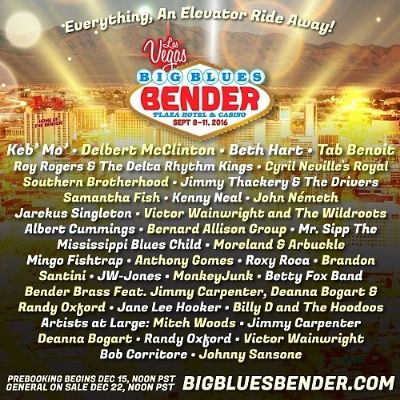 Big Blues Bender Announces 2016 Lineup