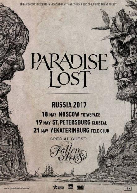 Fallen Arise Confirmed As Special Guest On Paradise Lost Shows In Russia!